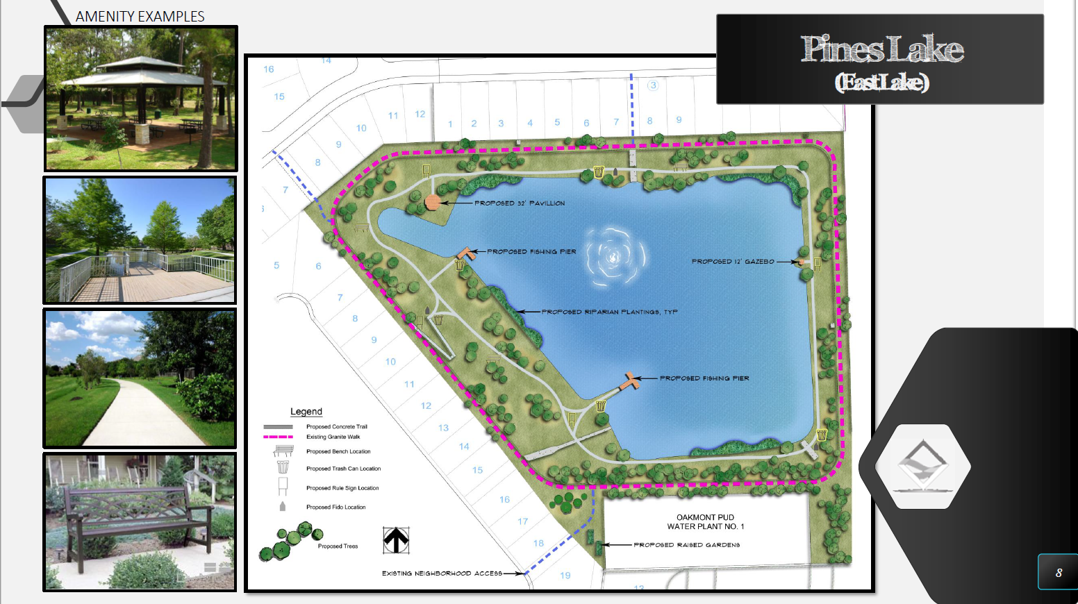 Pines Lake (East Lake) - Amenity Examples